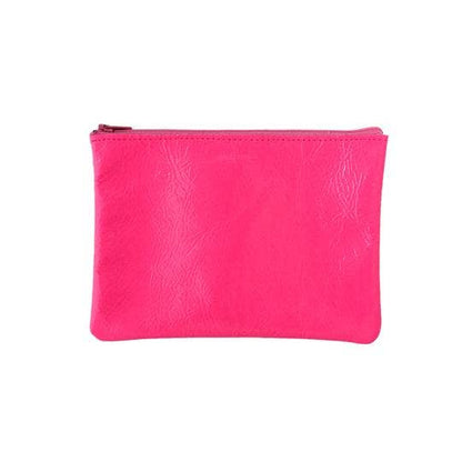 Medium Zip Pouch: Candy Patent Vermillion
