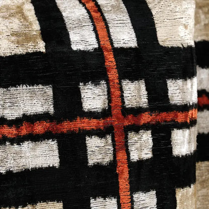 Tartan Silk Ikat Velvet Pillow | 25"