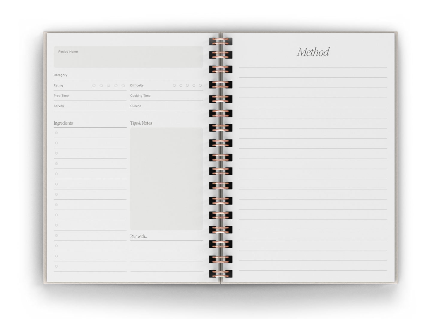 Recipe Journal (A5) - Pink Sardines