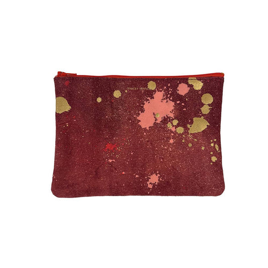 TRACEY TANNER | Medium Zip Pouch: Splatter Volcanic
