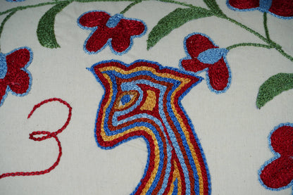 Hand Embroidered Suzani Pillow Cover 1/1 – Animal Motif