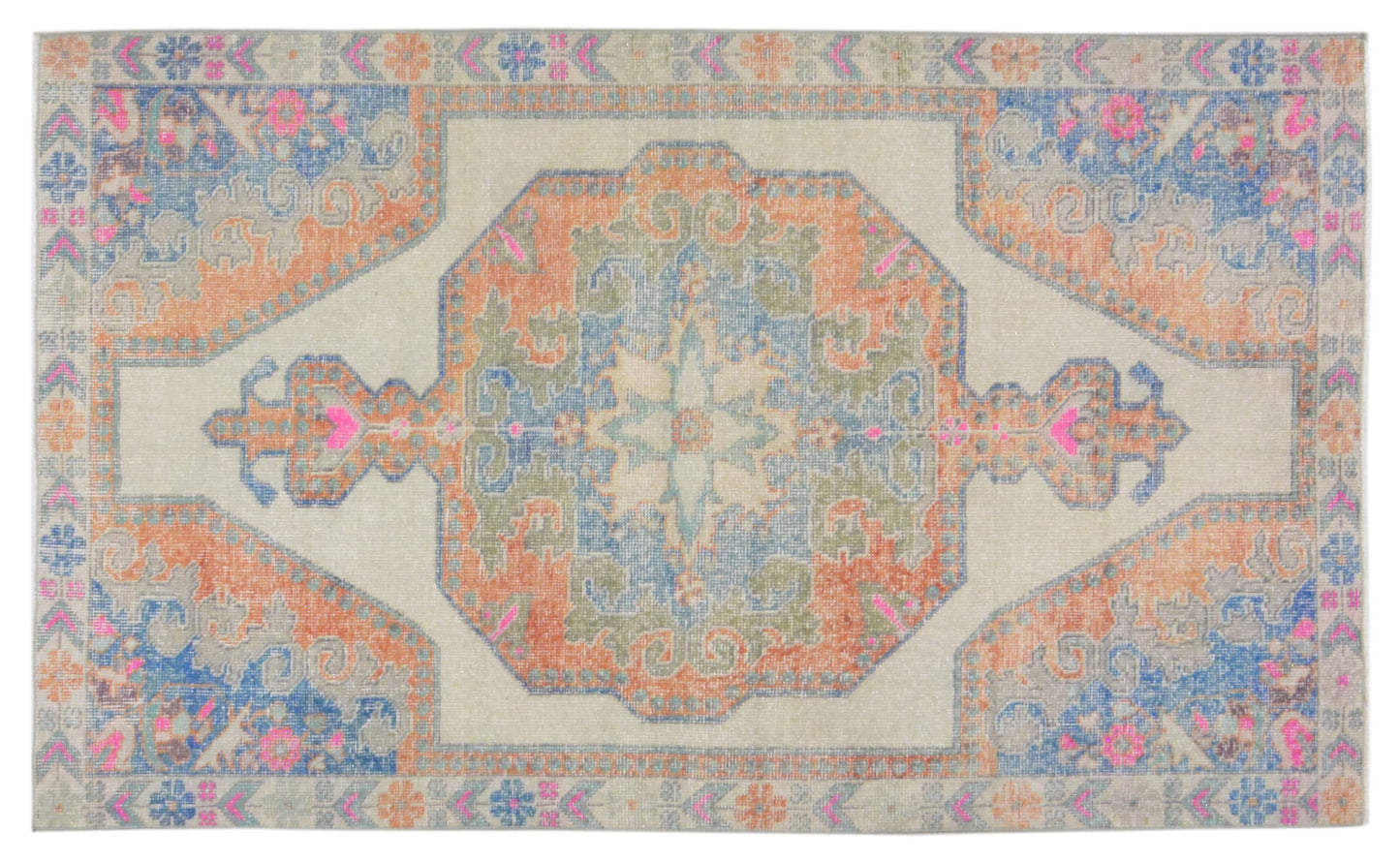 Vintage Turkish Oushak  4' 3" x 7' 2"