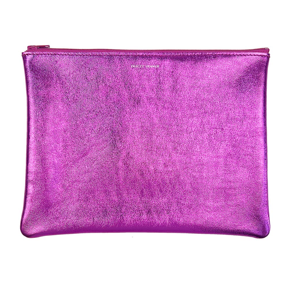 TRACEY TANNER | Large Zip Pouch - Matte Foil Orchid