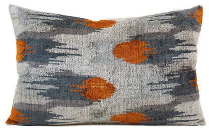 IKAT SILK/VELVET PILLOW | 16" x 24"