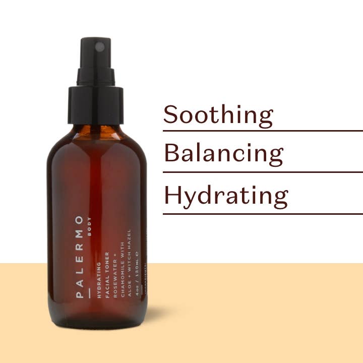 PALERMO | Hydrating Facial Toner - Rosewater + Chamomile - 4 oz