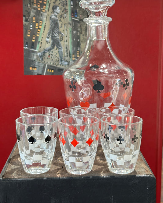 Playing Card Shot Glasses & Decanter | The Shell Collector