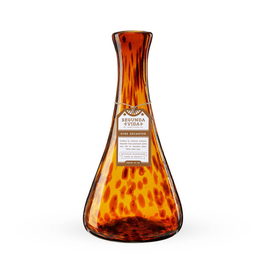 Segunda Vida Tortuga Hand Blown Recycled Glass Wine Decanter