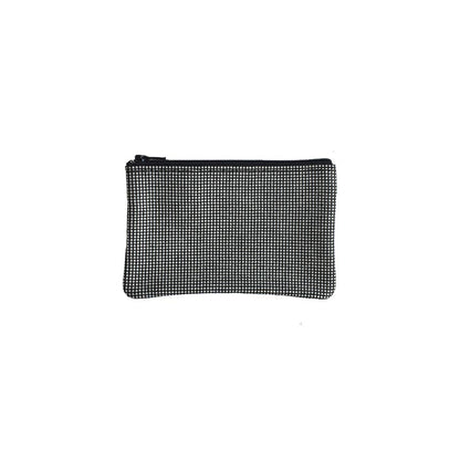 TRACEY TANNER | Small Zip Pouch - Distress Metallic Navy/Black