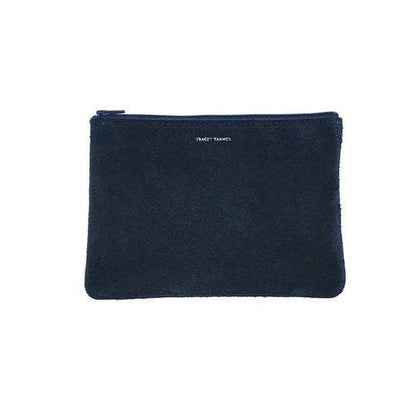 Medium Zip Pouch: Foil Black