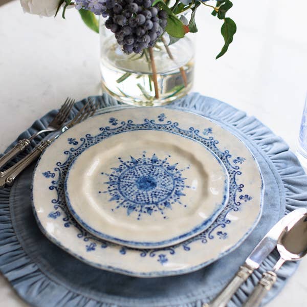 Burano Salad/Dessert Plate - New Color: Blue