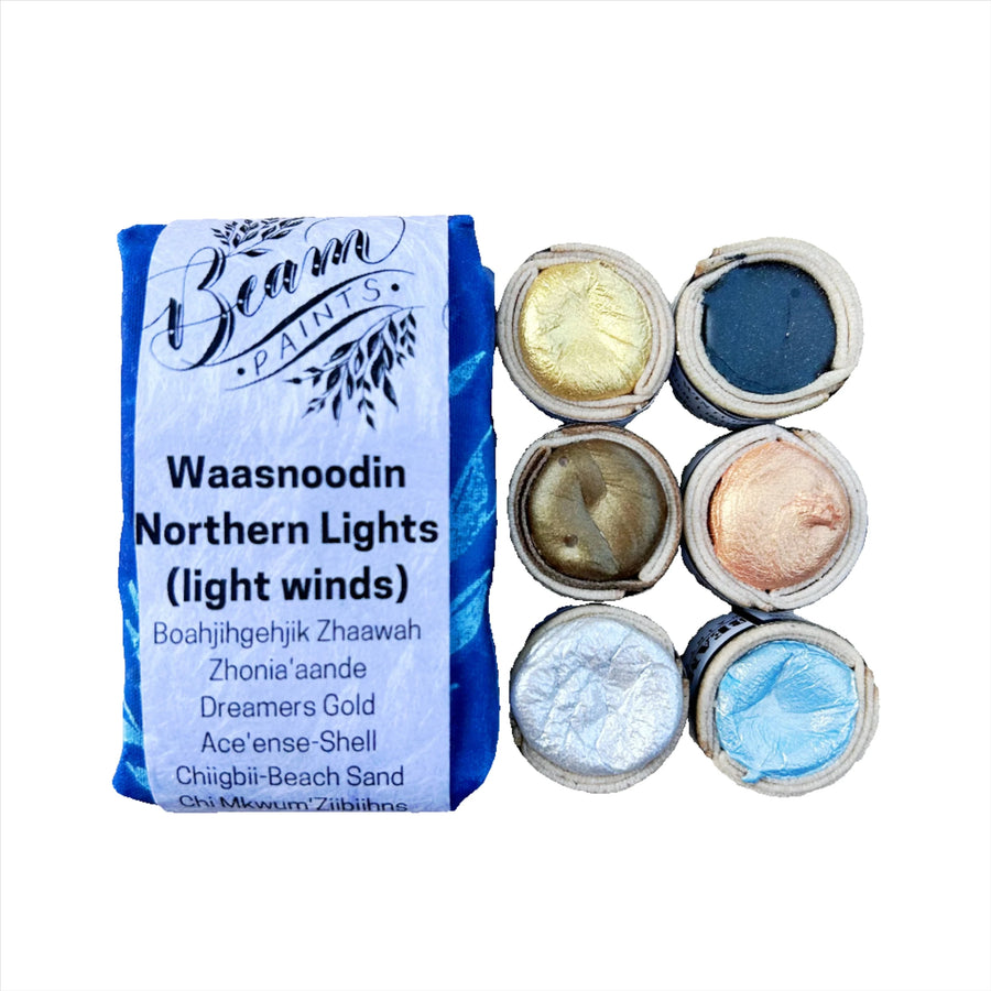 Paintstone Handmade Paint Palette | Waasnoodin-Northern Lights