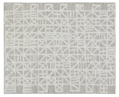 Handmade Moroccan Aleph Rug