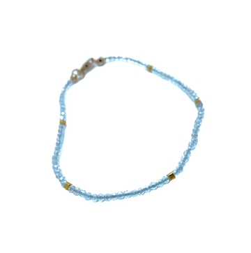 DEBBIE FISHER | Clear Mystic Quartz and Gold Vermeil bead Bracelet