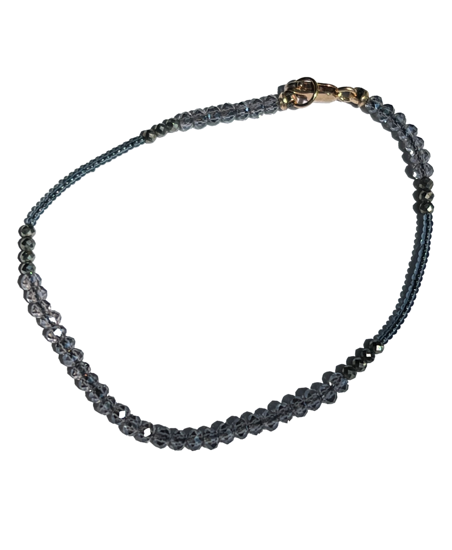 DEBBIE FISHER | Grey Seed, Pyrite, and Quartz Bracelet