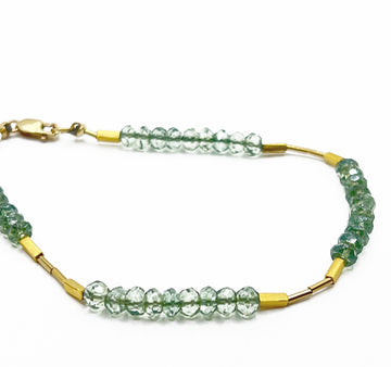 DEBBIE FISHER | Mystic Green Quartz with Gold Bracelet