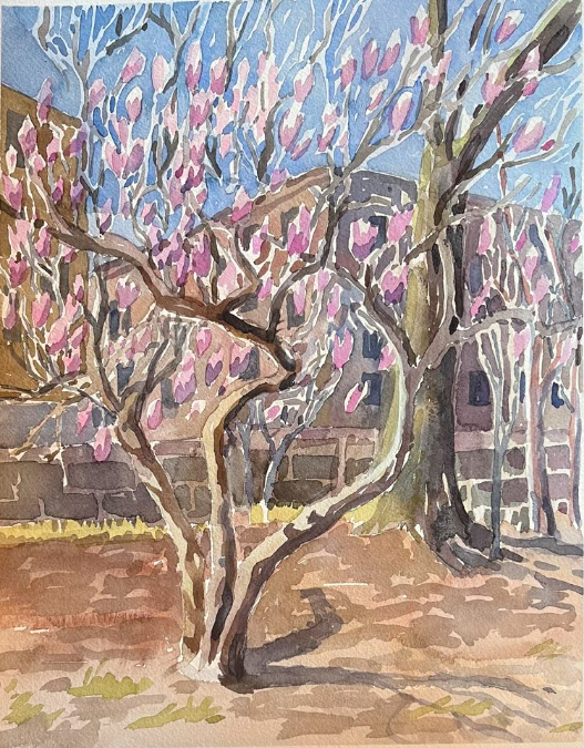 Early Blossoms, Print by Susan Greenstein