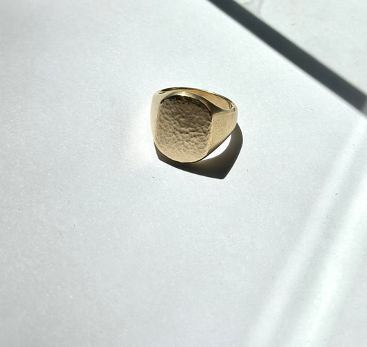 Sonja Fries |  XL Signet Ring in Brass