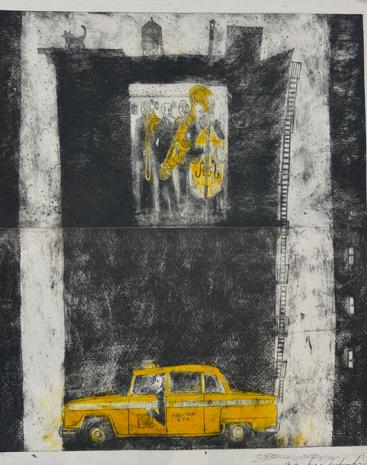 Jazz Taxi NYC by Mitsushige Nishiwaki