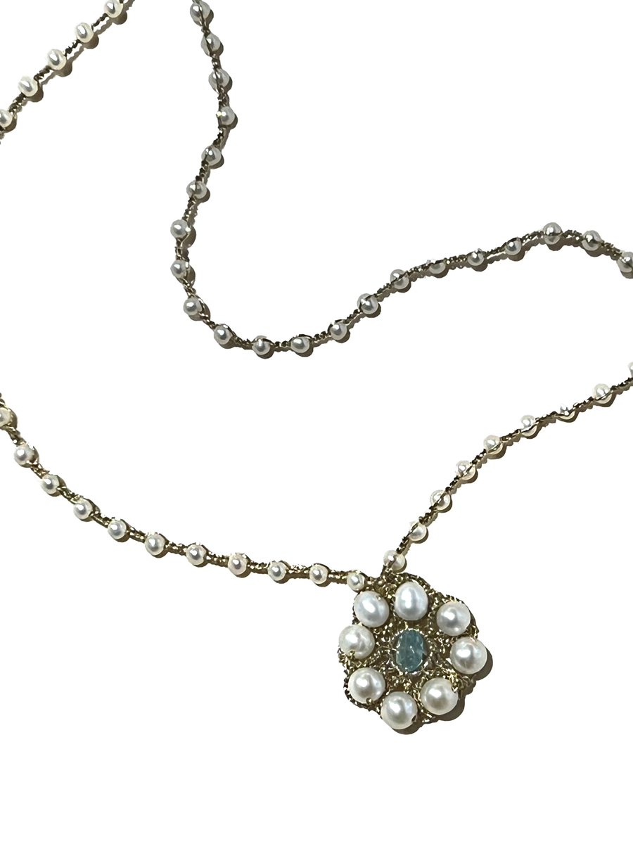 Danielle Welmond |  Woven Pear Flower Necklace