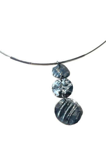 Sunlit Fine Jewelry | Sterling Silver and Platinum dappled cascade collar necklace