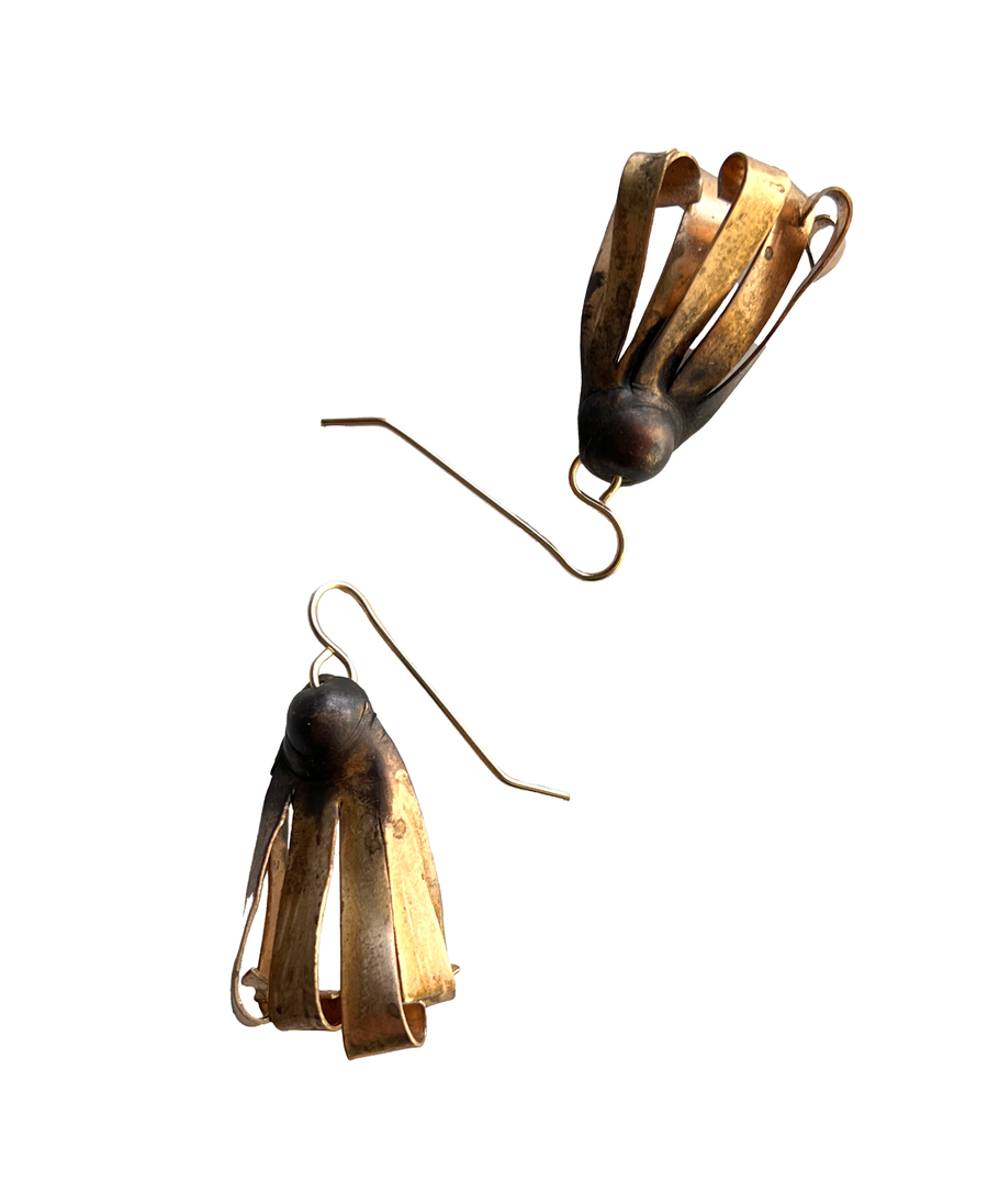 Jadewater | Dried Flowers Bronze Sculptures earrings