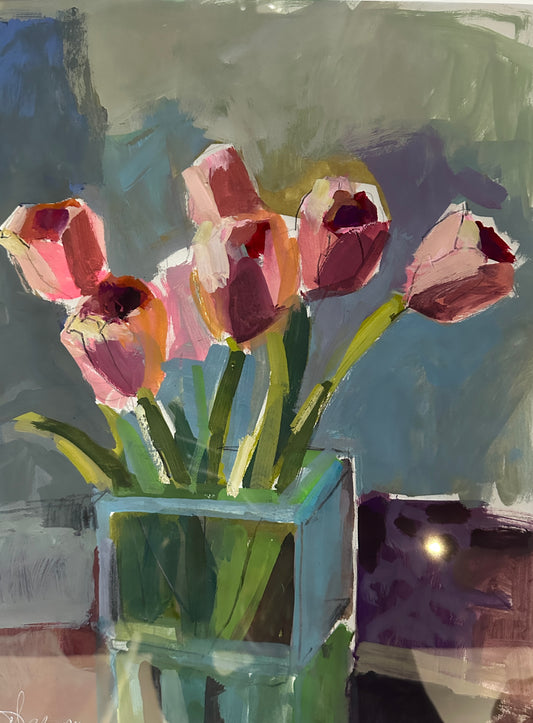 Tulips, Framed by Janet Pedersen