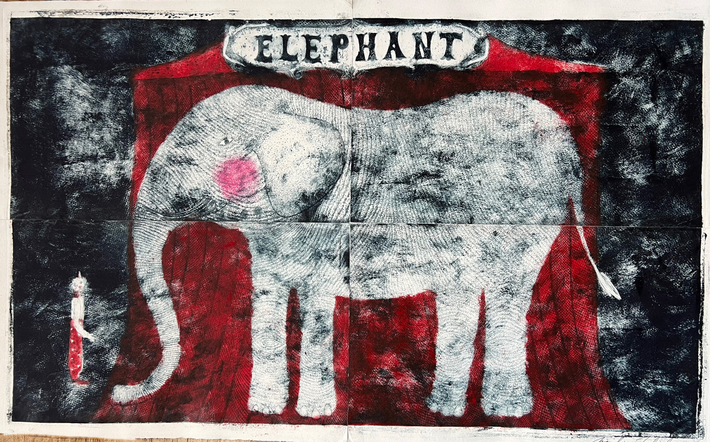 Elephant and Clown by Mitsushige Nishiwaki