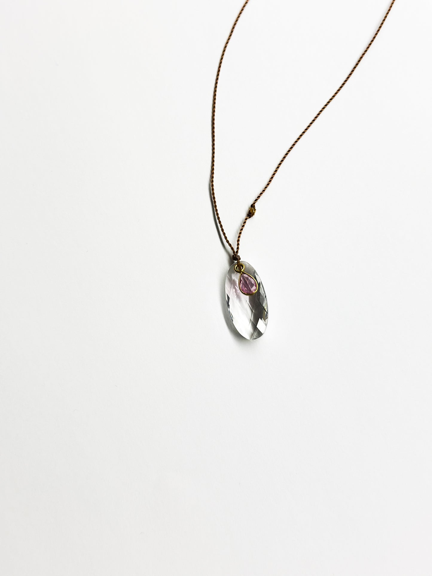 MARGARET SOLOW | Quartz & Sapphire with 18kt Gold Necklace