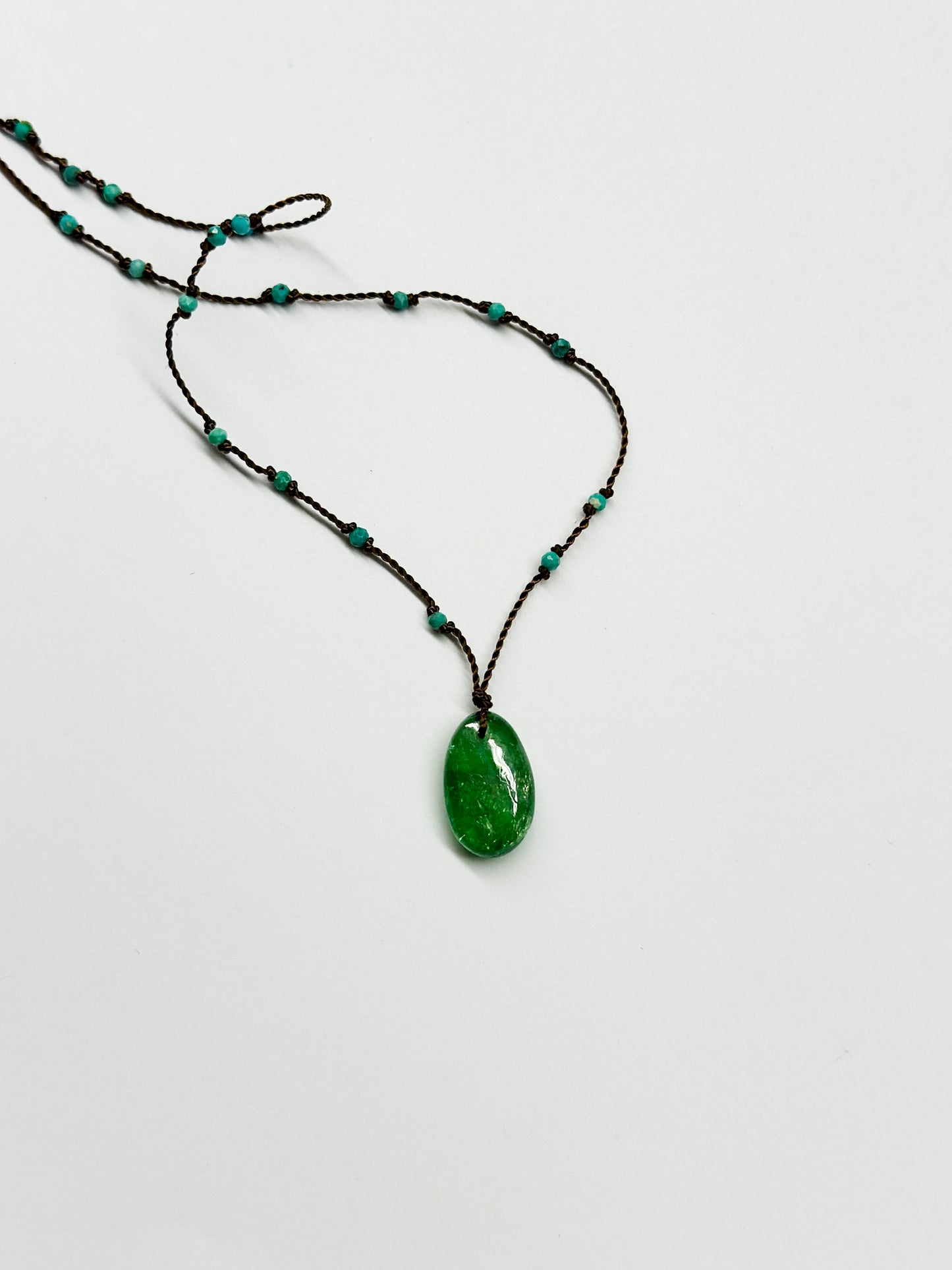 MARGARET SOLOW | Chrome Diopside & Turquoise Necklace