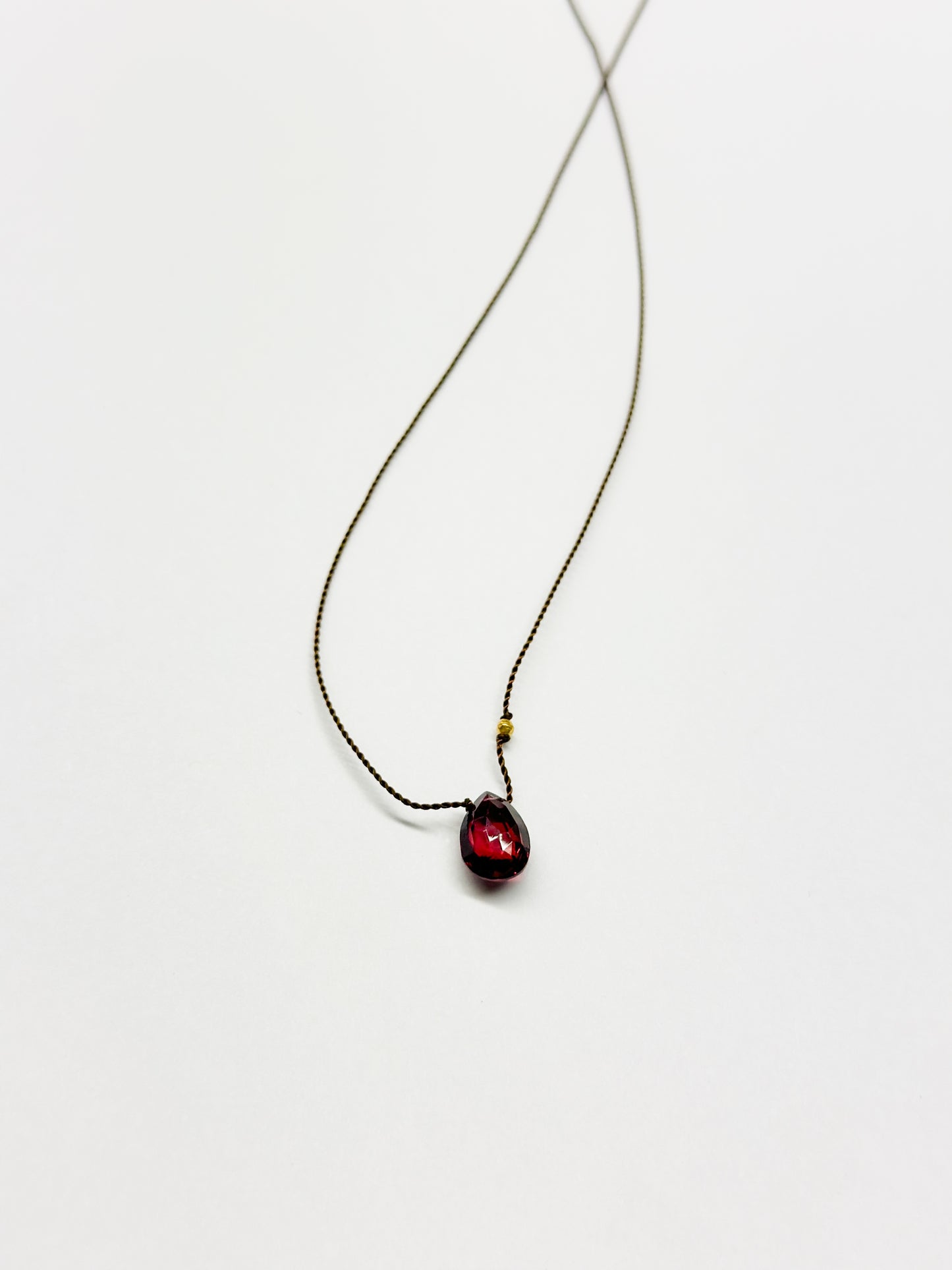 MARGARET SOLOW | Garnet & 18k Necklace