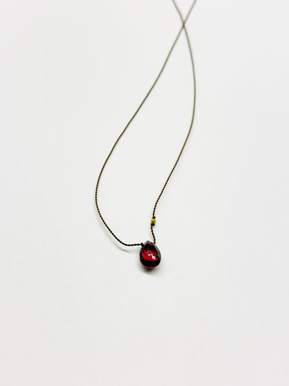 MARGARET SOLOW | Garnet & 18k Necklace