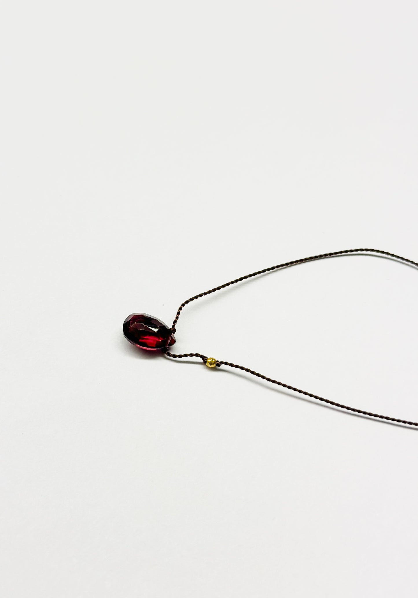 MARGARET SOLOW | Garnet & 18k Necklace