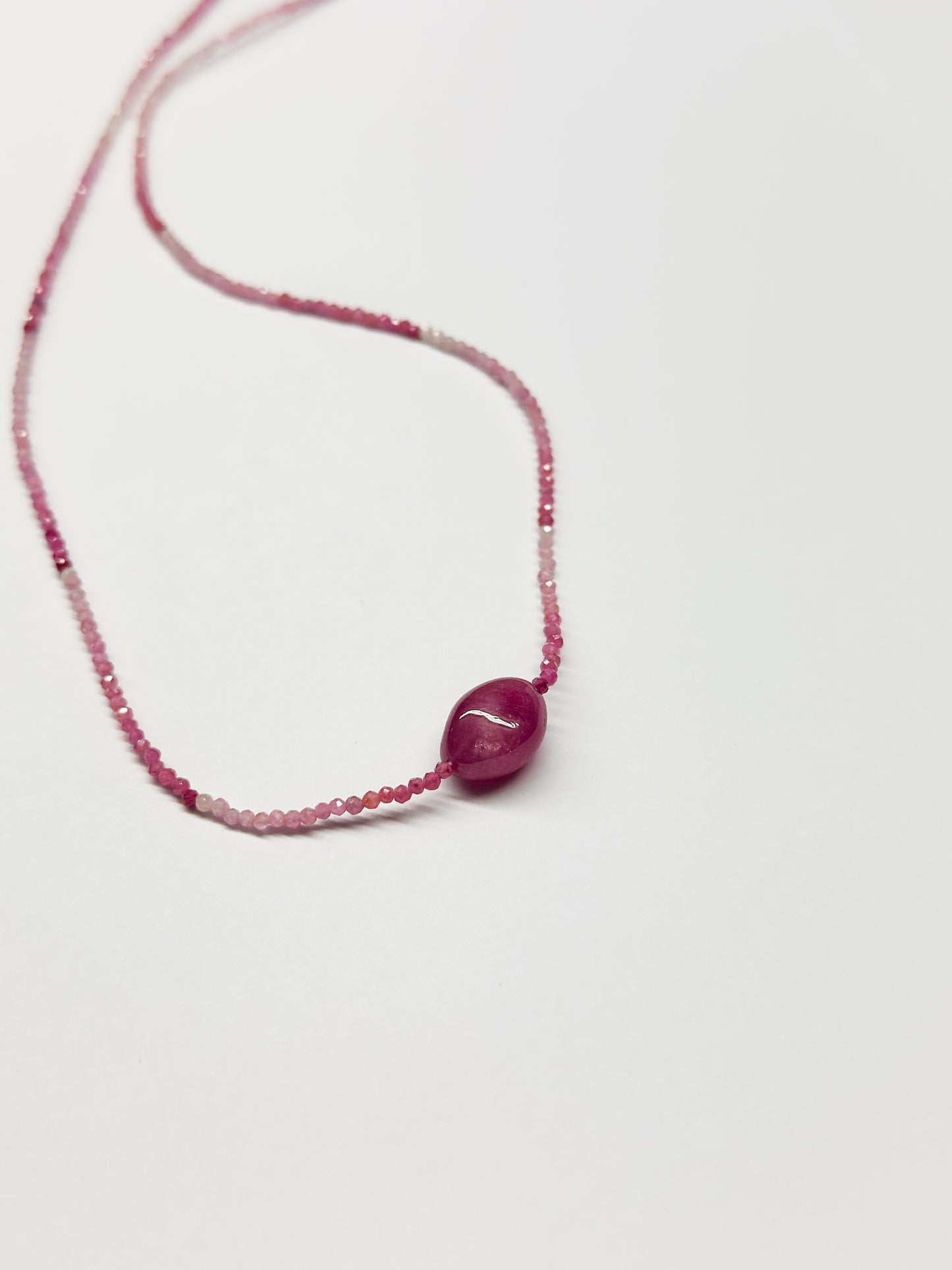 MARGARET SOLOW | Ruby & Silver Necklace