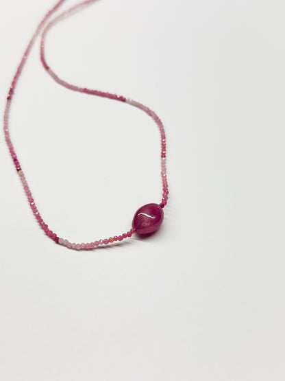 MARGARET SOLOW | Ruby & Silver Necklace
