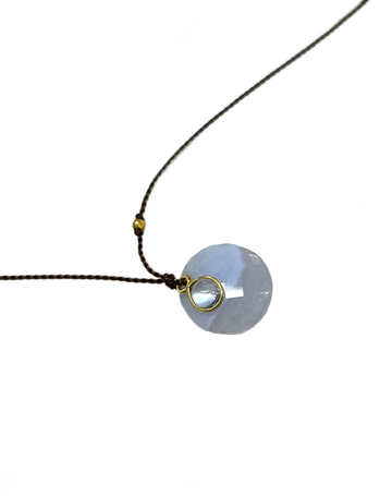 Margaret Solow | 18k Chalcedony and Moonstone necklace