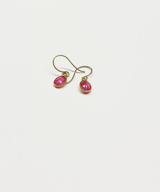 MARGARET SOLOW | Ruby & 18kt Gold Earrings