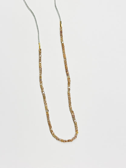 DEBBIE FISHER | Clear Seed, Gold Vermeil and Natural Zircon Beads