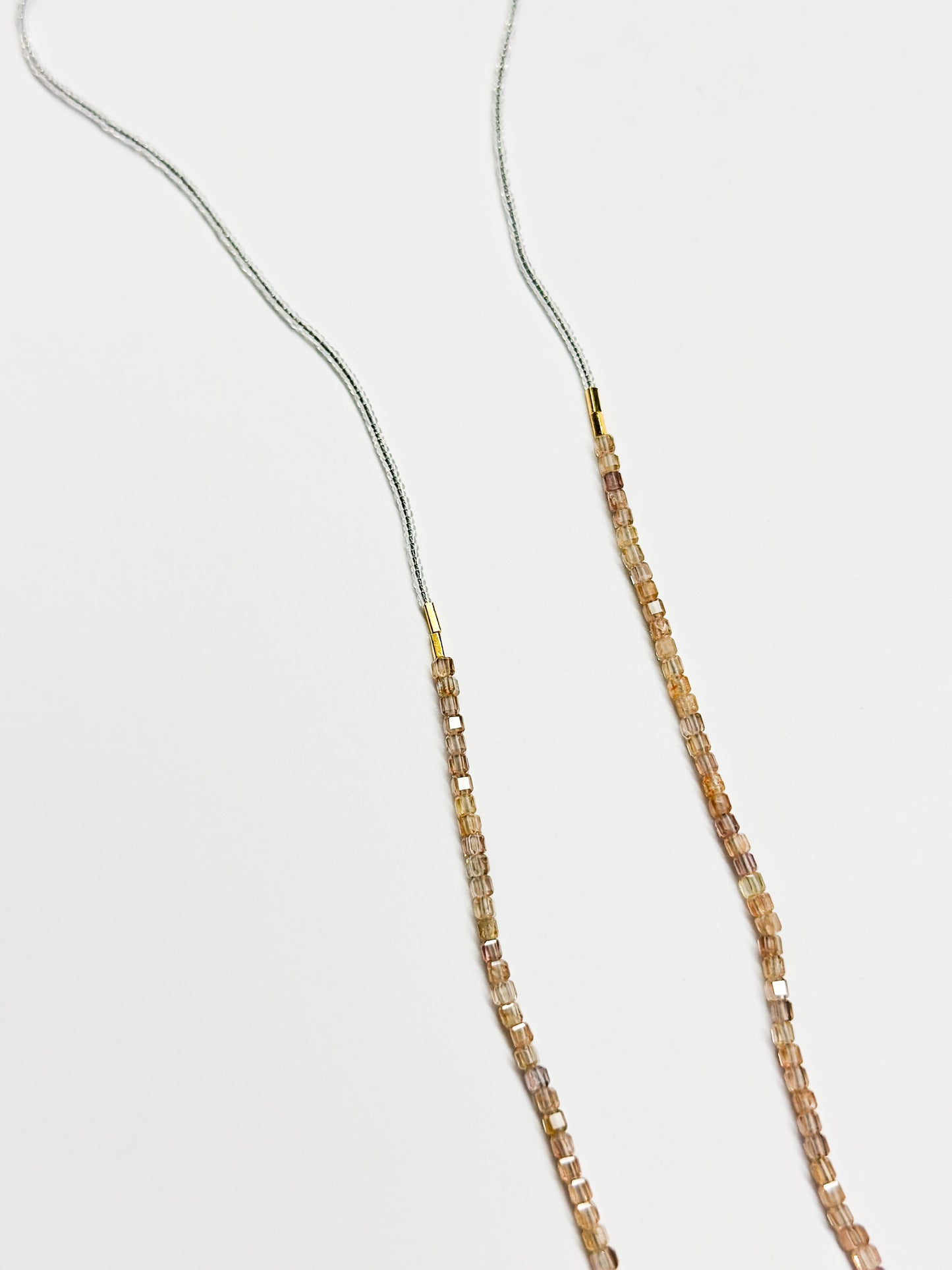 DEBBIE FISHER | Clear Seed, Gold Vermeil and Natural Zircon Beads