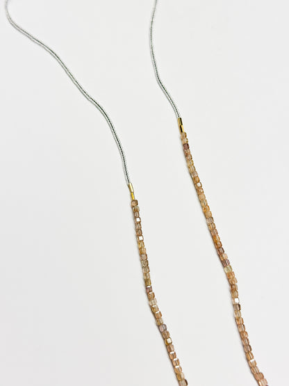 DEBBIE FISHER | Clear Seed, Gold Vermeil and Natural Zircon Beads