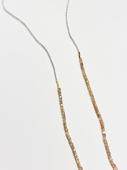 DEBBIE FISHER | Clear Seed, Gold Vermeil and Natural Zircon Beads