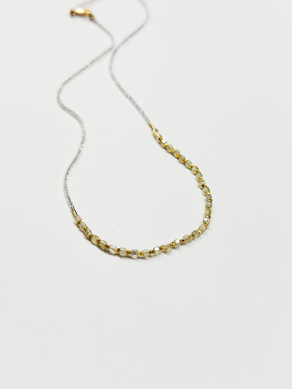 DEBBIE FISHER | Clear Seed, Natural Zircon and Gold Vermeil Beads