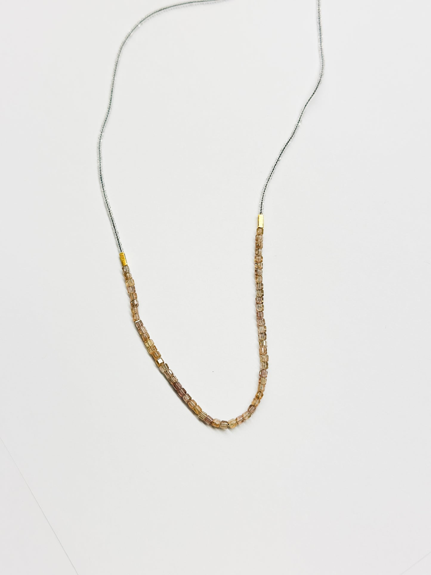 DEBBIE FISHER | Clear Seed, Gold Vermeil & Quartz Necklace