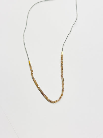 DEBBIE FISHER | Clear Seed, Gold Vermeil & Quartz Necklace