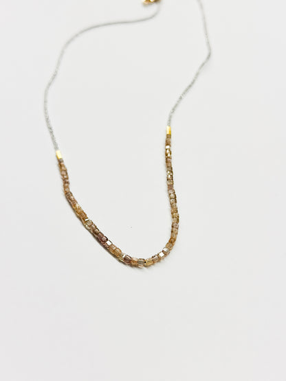DEBBIE FISHER | Clear Seed, Gold Vermeil & Quartz Necklace
