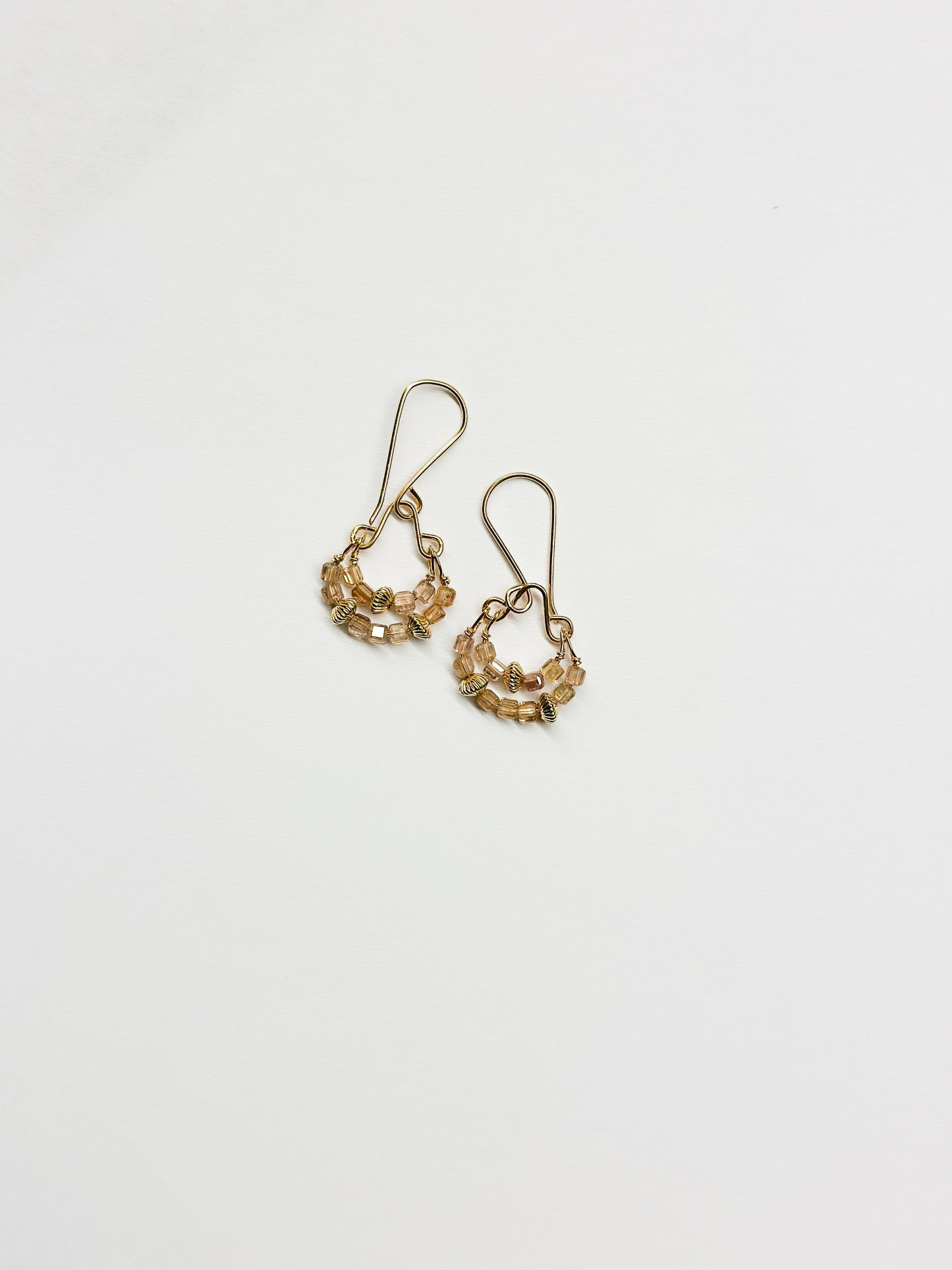 DEBBIE FISHER | Natural Zircon and Gold Fill Bead Earring