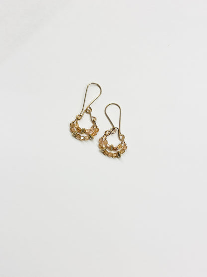 DEBBIE FISHER | Natural Zircon and Gold Fill Bead Earring