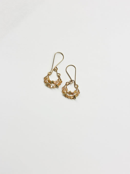 DEBBIE FISHER | Natural Zircon and Gold Fill Bead Earring