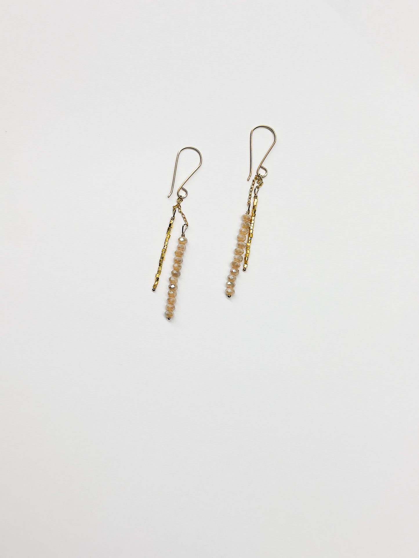 DEBBIE FISHER | Sandy Quartz and Gold Fill Bead Earrings
