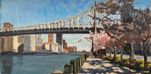 Cherry Blossoms, Roosevelt Island by Pete Sinjin
