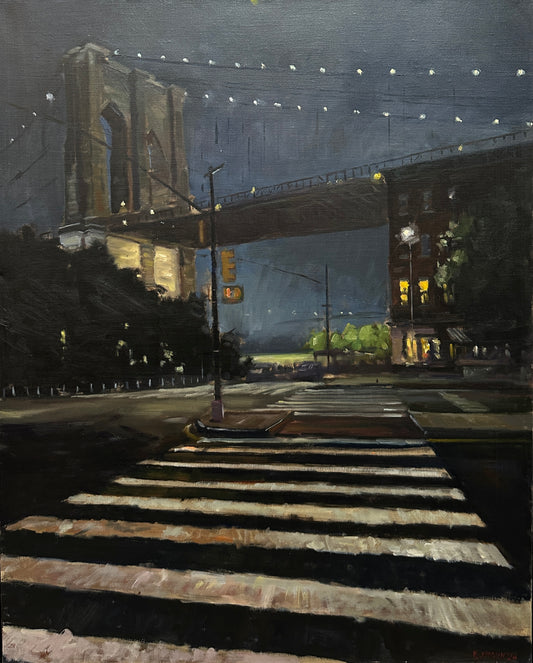 Brooklyn Bridge Nocturne by Pete Sinjin